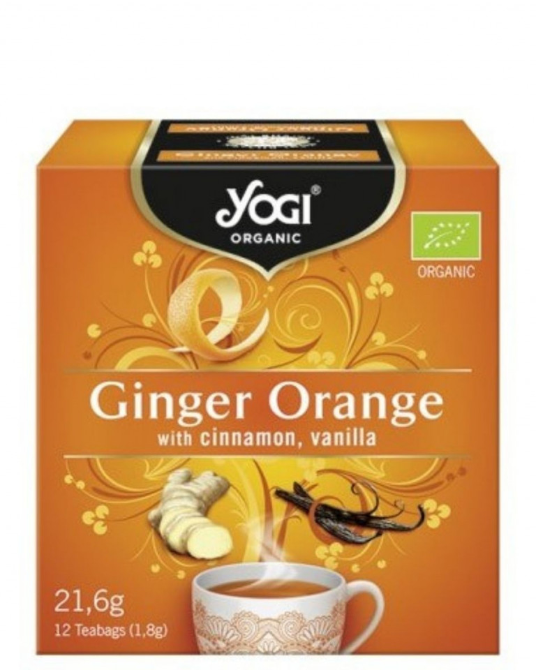 Ceai Yogi, Ginger Orange, ECO, 12 pliculete.