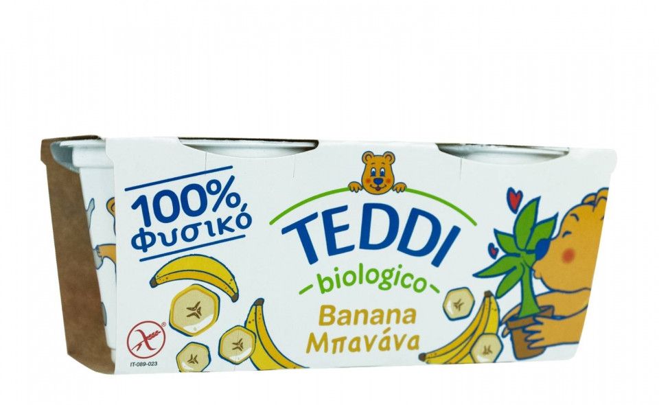 Iaurt Teddi cu banane, ECO, 115gx2