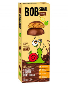 Fruit Snack - pere și ciocolată, Bob Snail,  30g (fără zahăr)